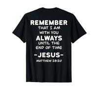 Mateo 28:20 Diseño Cristiano Jesucristo Biblia Vers Camiseta