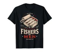 Mateo 4:19 Sardinas Discipulado Cristiano Escritura Camiseta gráfica económica