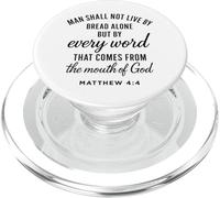 Mateo 4:4 Cada Palabra de Dios Escritura Versículo Bíblico Oración PopSockets PopGrip para MagSafe