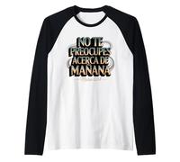 Mateo 6:34 No Te Preocupes del Mañana Camiseta Manga Raglan