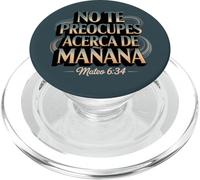 Mateo 6:34 No Te Preocupes del Mañana PopSockets PopGrip para MagSafe