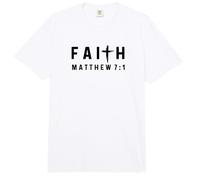 Mateo 7:1 7 1 Fe - Dios Jesús Escritura Cristiana Juez Comfort Colors Adult Heavyweight T-Shirt