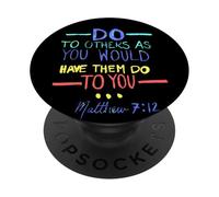 Mateo 7 12 Hacer a los demás la Regla de Oro PopSockets PopGrip Adhesivo