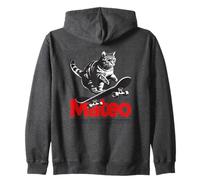 MATEO - hermoso nombre de niño con gato y monopatín Sudadera con Capucha