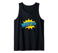 MATEO - Nombre de niño estilo superhéroe Camiseta sin Mangas