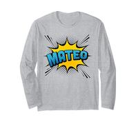MATEO - Nombre de niño estilo superhéroe Manga Larga