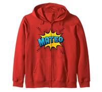 MATEO - Nombre de niño estilo superhéroe Sudadera con Capucha