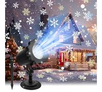 MATEPROX Proyector Luces Navidad, Proyector de Luz LED de Copos de Nieve Resistente al Agua IP65, Lámparas de Proyector Decoracion Navidad para Interiores y Exterior, Jardín, Césped, Casa, Fiesta