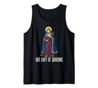 Mater Dolorosa Nuestra Señora de los Dolores Virgen María Católica Camiseta sin Mangas