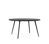 Mater Mesa redonda Accent Black stained oak. ø140 cm