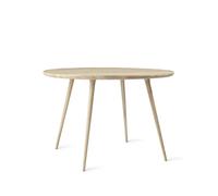Mater Mesa redonda Accent Roble pigmento blanco lacado mate. ø110 cm
