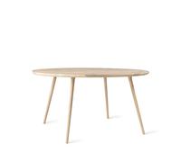 Mater Mesa redonda Accent Roble pigmento blanco lacado mate. ø140 cm
