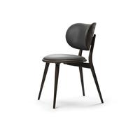 Mater Silla The Dining Chair piel negra. haya teñida negra