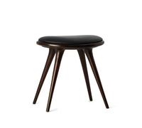 Mater Taburete Mater Cuero negro. estructura de haya teñida de oscuro