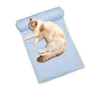 Matera enfriamiento de Gatos de Seda - Cama de enfriamiento de Perros, Hielo Suave Plegable | Mantense Transpirable Cojín de Hielo de Gatito frío, Linda Almohadilla para Dormir, Manta de e