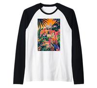Matera Italia Tema Arte Minimalista Camiseta Manga Raglan