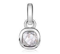 MATERIA by Matthias Wagner Colgante cuadrado de piedras preciosas de plata 925 con cadena, Piedras preci