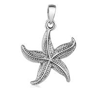 MATERIA by Matthias Wagner Colgante de estrella de mar de plata de ley 925 con cadena KA-507, Plata de ley, No es una piedra preciosa