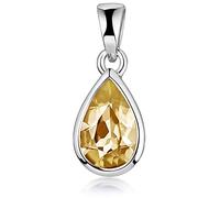 MATERIA by Matthias Wagner Colgante de piedras preciosas, colgante para mujer, plata 925 rodiada, KA-274, klein, Plata de ley Piedra preciosa