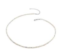 MATERIA by Matthias Wagner Collar de perlas para mujer, plata 925, perlas de agua dulce, collar de perlas auténticas CO-10