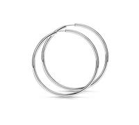 MATERIA by Matthias Wagner Pendientes de plata 925 para mujer y hombre, 2,5 mm de ancho en 8 tamaños, 2.5 Millimeter, Plata