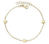 MATERIA by Matthias Wagner Pulsera de oro 375, estrella, 16-18 cm, para mujer y niña, GA-17, Oro amarillo
