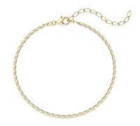 MATERIA by Matthias Wagner Pulsera de plata de ley 925, 1,8 mm, longitud ajustable, SA-25, Plata de ley