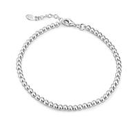 MATERIA by Matthias Wagner Pulsera de plata de ley 925 para mujer, longitud ajustable en 2 tamaños, Plata
