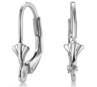 MATERIA by Matthias Wagner Schmuckzubehör Ohrringe 1 Paar Silber rhodiniert Brisuren zum Basteln Z69_2 Stück