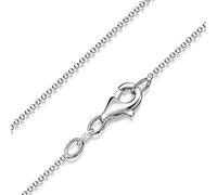 MATERIA Cadena de de Bolas Diamantada y Brillante de Plata de Ley para Mujer - Grosor de 1,1 mm y disponible en 4 Largos 40 45 50 55 cm - #K24 - Plata de Ley 925, Cierre anillo resorte, 925 de Ley, 925 Plata (Maciza)
