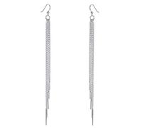 MATERIA pendientes para mujer para inodoro con 5 pendei palillo 6 x 140 mm 925 pendientes de plata largo - Pendientes de mujer con #SO-47
