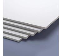 Materia Prima Cartón Pluma para Maquetas, Letreros y Soportes. Plancha de Poliestireno Expandido de Fácil Corte. Foamboard Multiusos. (Blanco, 5 mm de grosor, 100x70 cm)