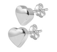 Materia - #SO-227 925 pendientes de plata con forma de corazón - Pendientes pequeños para niños con joyero