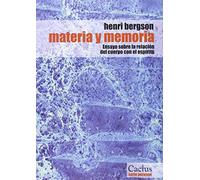 Materia y memoria (OBRA DE REFERENCIA)