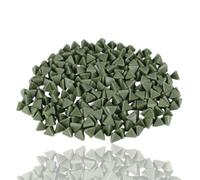 Material abrasivo para pulido triangular,Medios de volteo de resina eficientes abrasivos de resina triangular,Medios de cerámica para volteo de rocas(15mm 17.6oz)