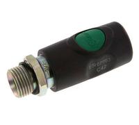 Material compuesto DN 7.4 Enchufe de seguridad para acoplamiento de aire con pulsador G 1/2 pulgada Macho