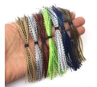 Material de alambre de goma elástica, hilo de cinta de silicona para barba, para faldas de señuelo y proyectos de atado de moscas, compatible con ganchos agudos giratorios para pescadores