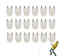 Material de amarre de moscas: atado de moscas con patrón de insectos realistas | Hojas de papel adhesivo para manualidades, formas de alas precortadas, refuerzo de cebo, diseño preciso para escenarios