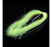 Material de amarre de pesca diseñado para efectos de señuelo trenzado de cristal en atado de moscas, para construcción de señuelos de anzuelo, disposición de cebo y detalles de anzuelos (amarillo