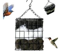 Material de anidación para pájaros, 15 x 13 cm, mezcla de fibras naturales, soporte de anidación suave para construir un hábitat para aves, aislamiento cómodo y construct