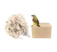 Material de anidación para pájaros pequeños, mezcla de yute natural y algodón que apoya una experiencia de anidación cómoda para múltiples especies de aves (80 g)