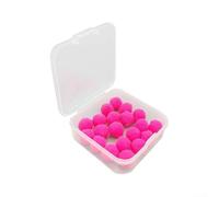 Material de atado de mosca: 20 o 100 piezas de bolas de cebo de colores brillantes para pesca con mosca - 8-10 mm de diámetro, cuentas de fibra de nailon, alta visibilidad amarillo/naranja/verde/rojo