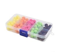 Material de atado de mosca: 20 o 100 piezas de bolas de cebo de colores brillantes para pesca con mosca - 8-10 mm de diámetro, cuentas de fibra de nailon, alta visibilidad amarillo/naranja/verde/rojo