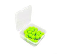 Material de atado de mosca: 20 o 100 piezas de bolas de cebo de colores brillantes para pesca con mosca - 8-10 mm de diámetro, cuentas de fibra de nailon, alta visibilidad amarillo/naranja/verde/rojo