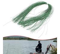 Material de atado de pesca con mosca para flash trenzado de cristal para anzuelo y señuelo, nailon para cebo y anzuelo (verde)