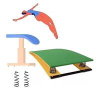 Material de Gimnasia, Entrenamiento atlético al Aire Libre Interior/Entrenamiento de Gimnasia Bóveda Equipo Deportivo Trampolín Curvo Madera Dura(2 Springs50x80x20cm)