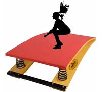 Material de Gimnasia, Trampolín de Salto Altura 4 resortes, Tabla elástica Entrenamiento Madera Grande y Resistente for Gimnasia Wushu(Red)