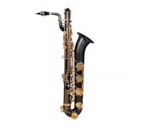 Material De Latón De Saxofón Barítono Con Botón Dorado Negro Para Instrumento En Mi Bemol