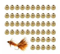 Material de perlas para atar moscas, cabezas cónicas para atar un tubo,50 piezas de cuentas de cabeza cónica dividida | Materiales para atar moscas de cobre, cuentas para atar m