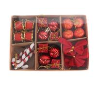 Material del adorno: tamaño de plástico: 18,513,53 cm. ColorAs Festive for IDEAL for Christmas Holiday Features Convenient Ready to Hang Each ornament in this box set comes with